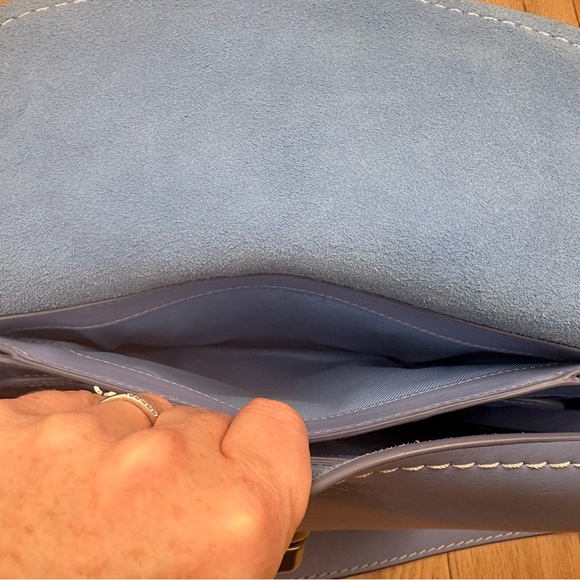 Coach Drifter Should Bag in Calf Leather Periwinkle with Turn-lock - Picture 9 of 14